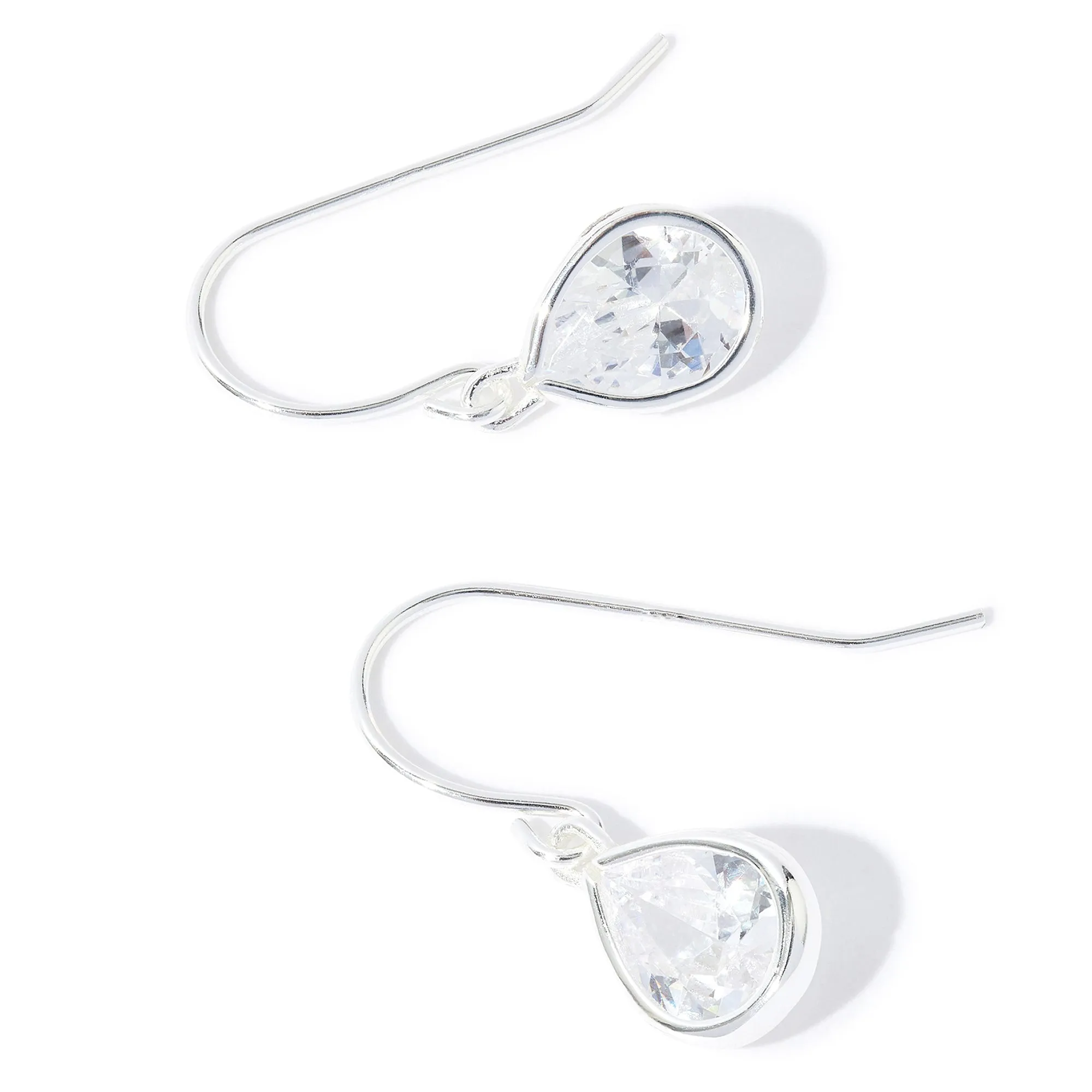 Sterling Silver Crystal Drop Earrings