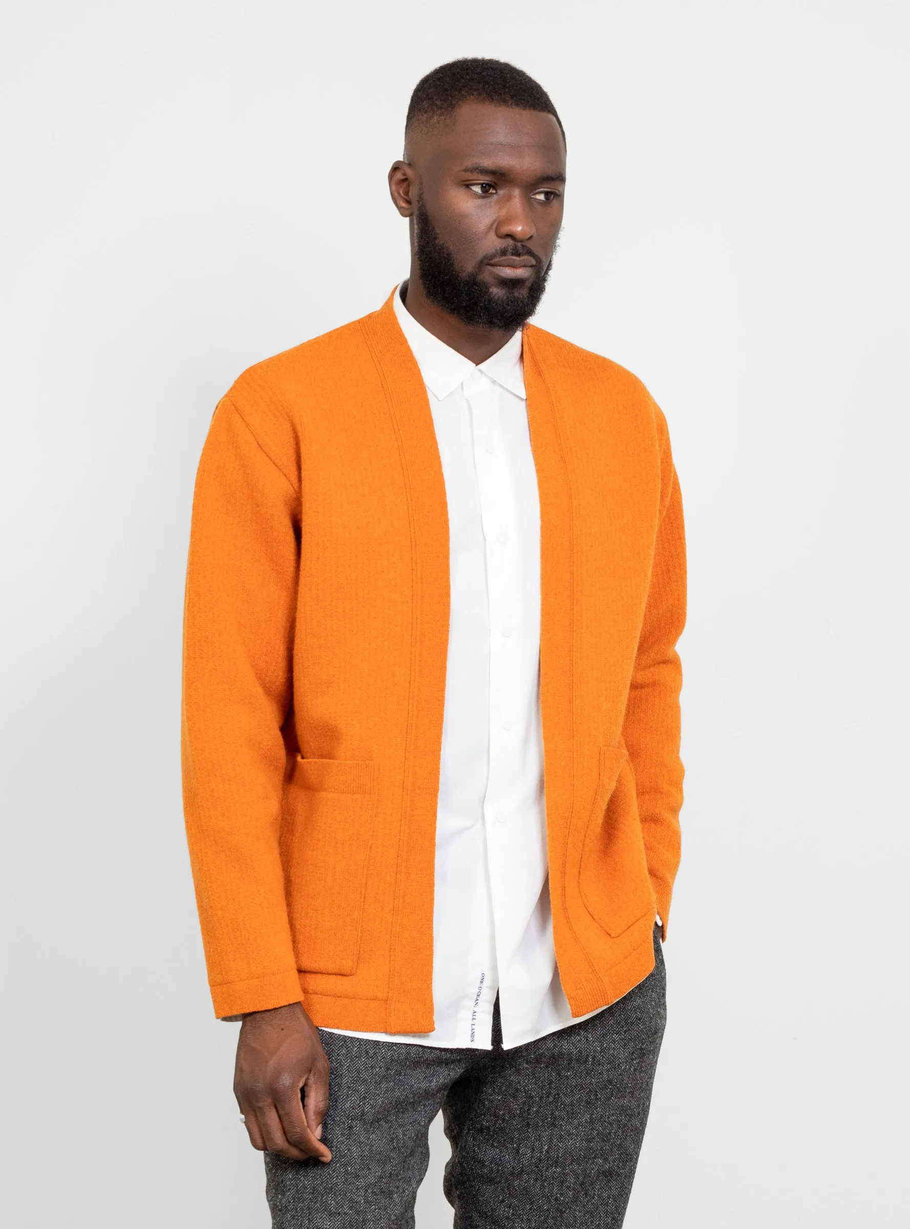 The English Difference Wool Kimono Orange