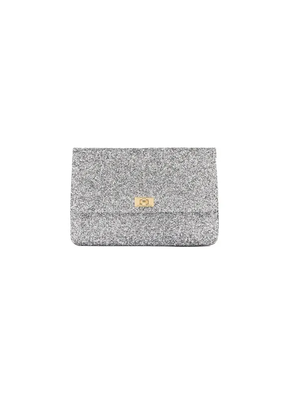 Valorie Clutch in Anthracite Glitter