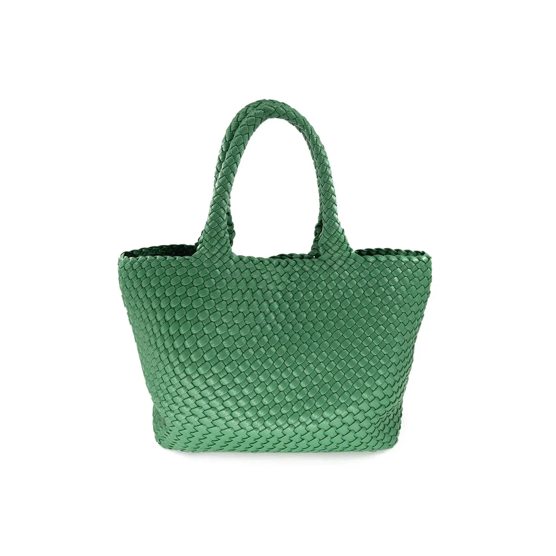 Vegan Leather Woven Tote - (multiple colors)