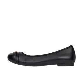 Vionic Womens Delanie Flat Black Leather