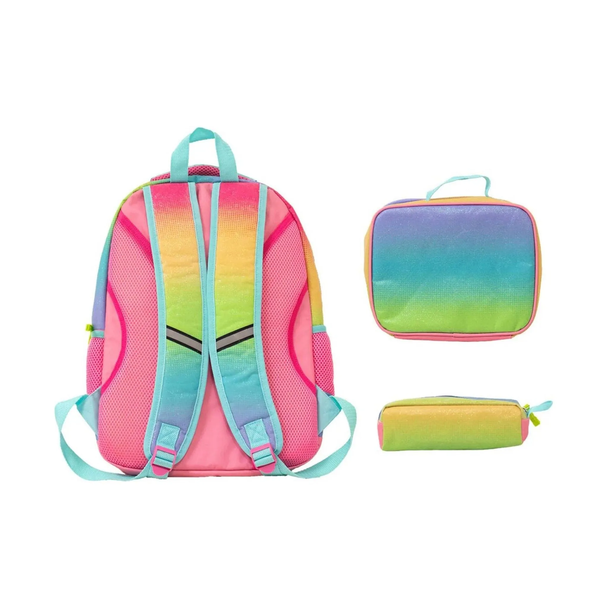 Western Chief Kids' Ombre Glitter Backpack - Pink/Yellow Stripe