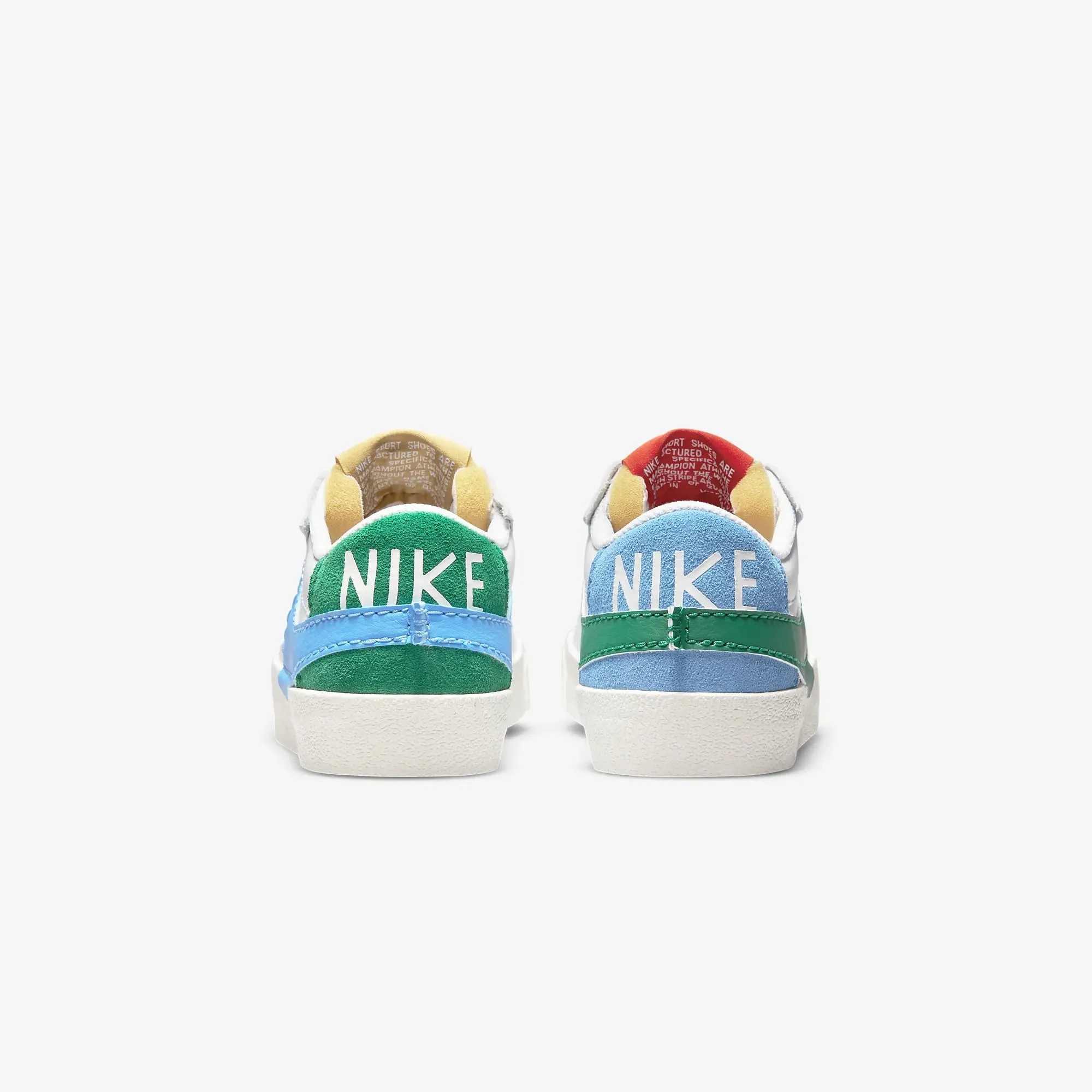 WMN'S BLAZER LOW '77 JUMBO 'WHITE/MALACHITE-UNIVERSITY BLUE'