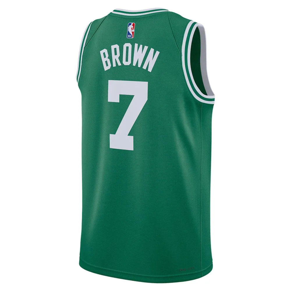 Youth Boston Celtics Jaylen Brown Icon Edition Jersey - Green